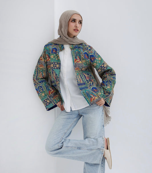 Mehraja jacket in turquoise