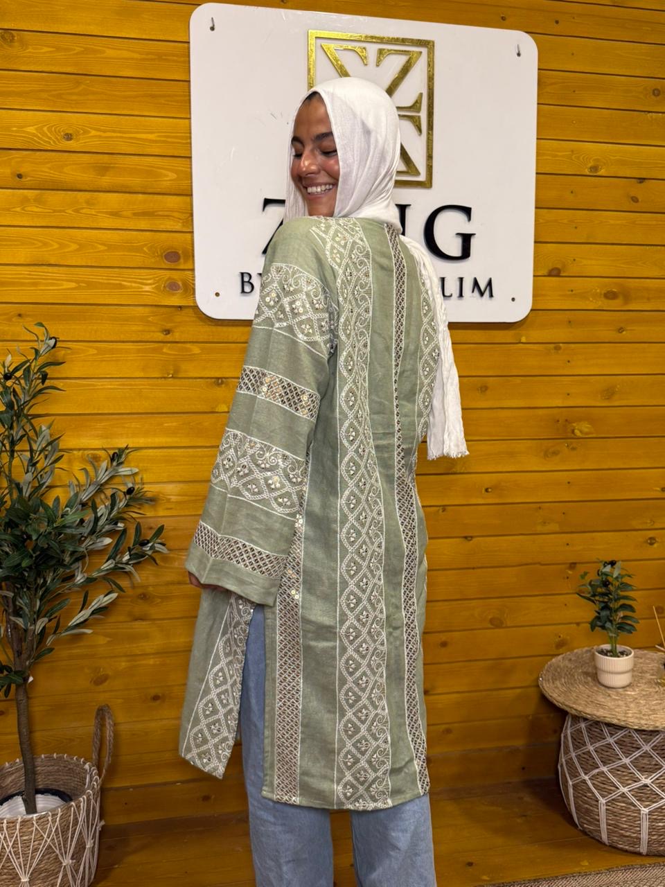 Indi olive cardigan