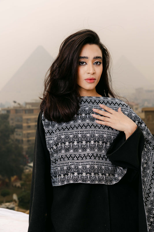 Amber jacket with attachable scarf