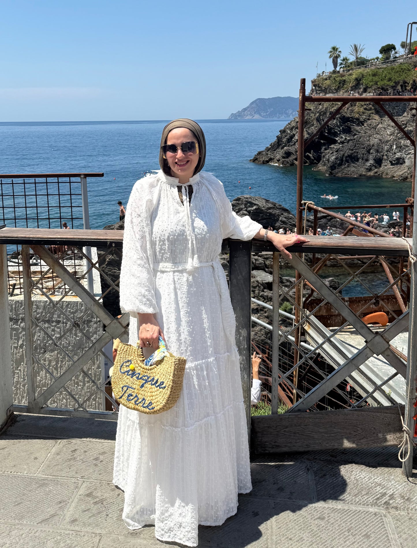 Summer day dress in white