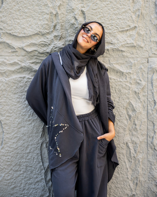 Star allure jacket in grey