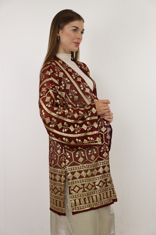 Glamour burgandy Cardigen