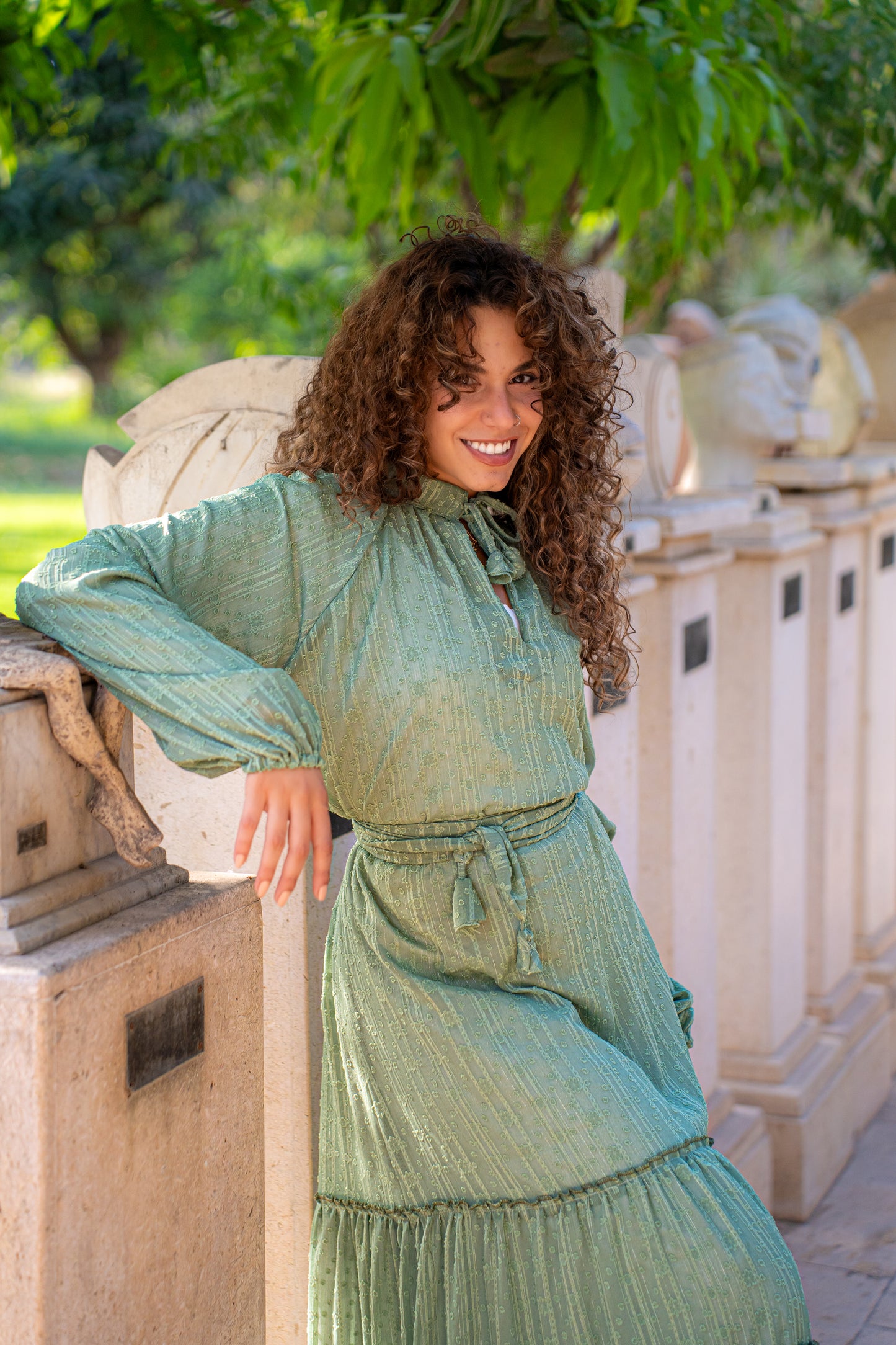 Summer day dress in mint green