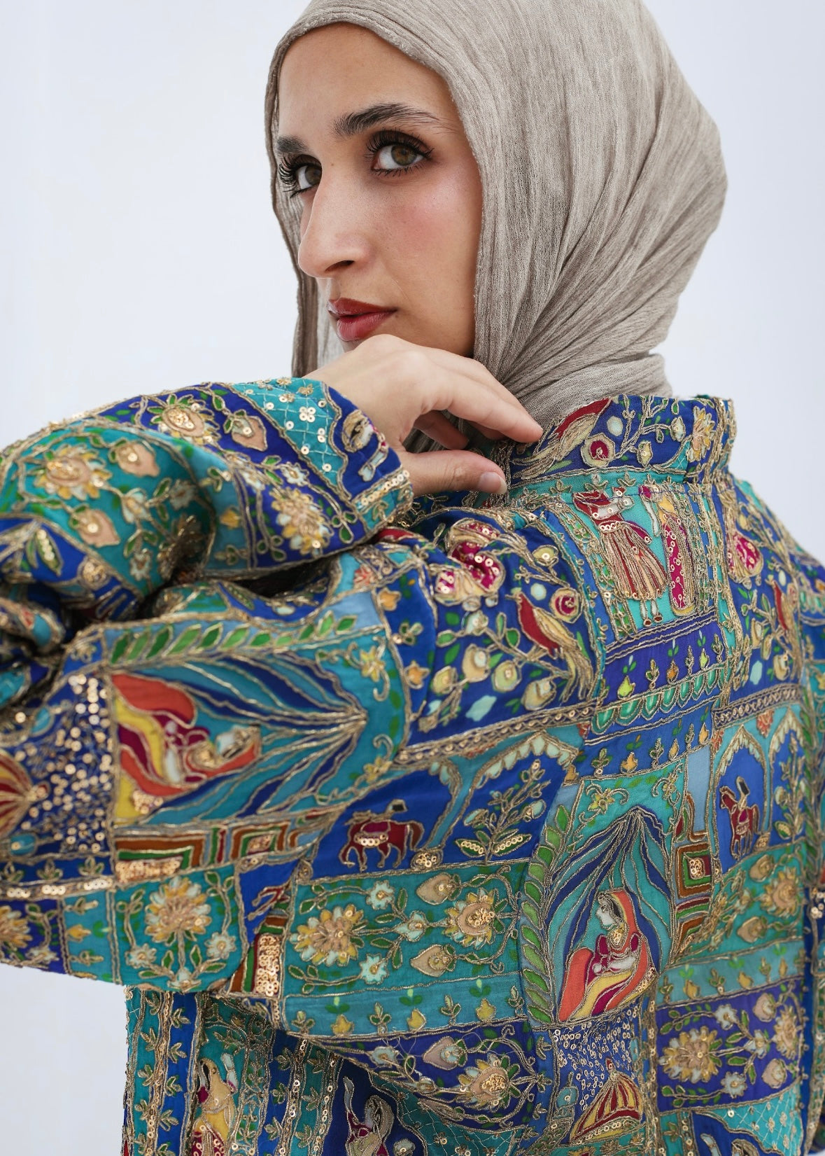 Mehraja jacket in turquoise
