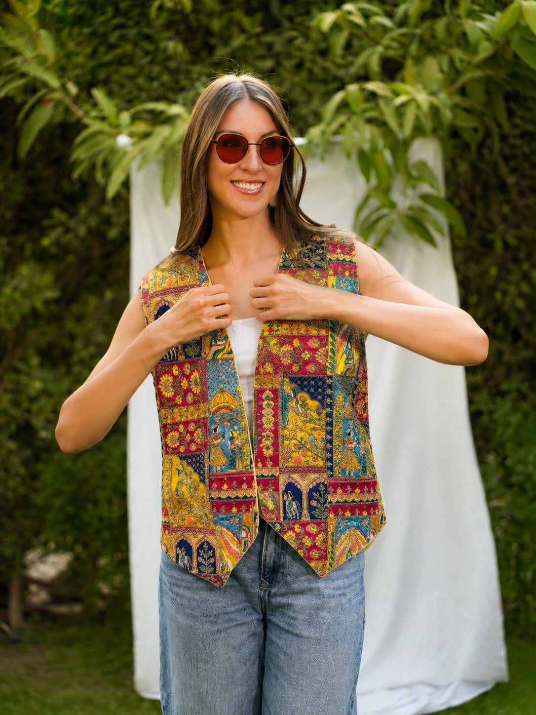 Serene Vest in pink
