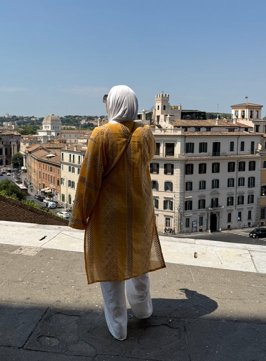 Indi yellow cardigen