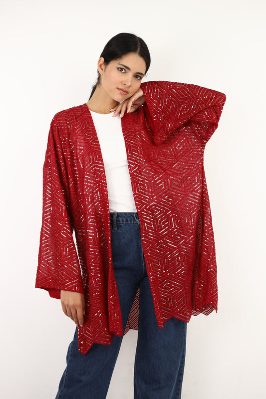 Full moon cardigen in Red