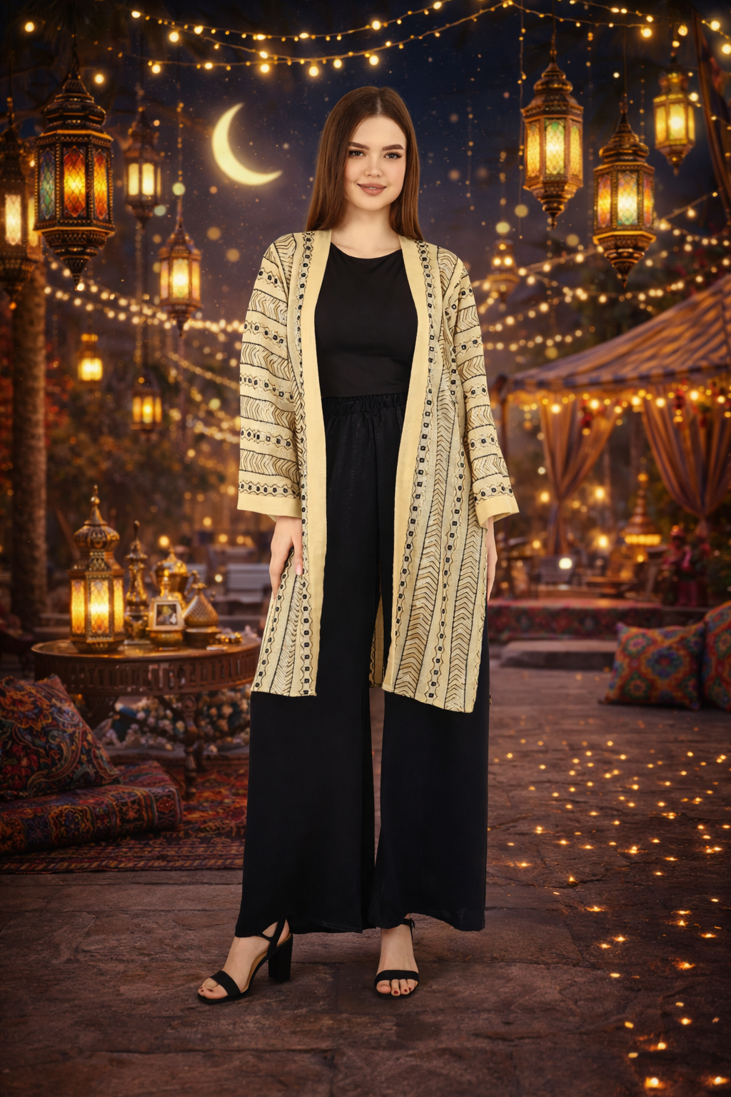 Layali cardigen in beige