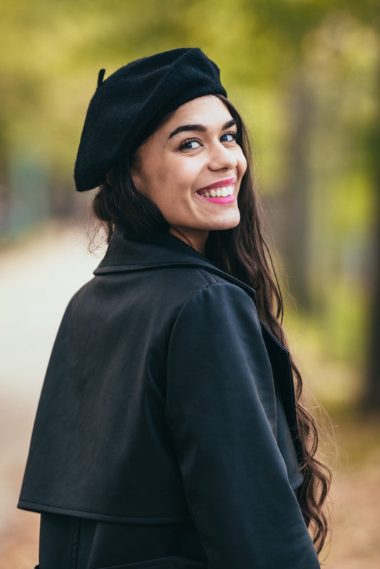 Black Leather drama coat