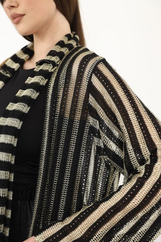 Noir et dorée cardigen