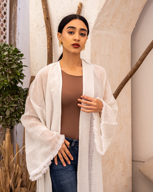 Nefret white cardigen