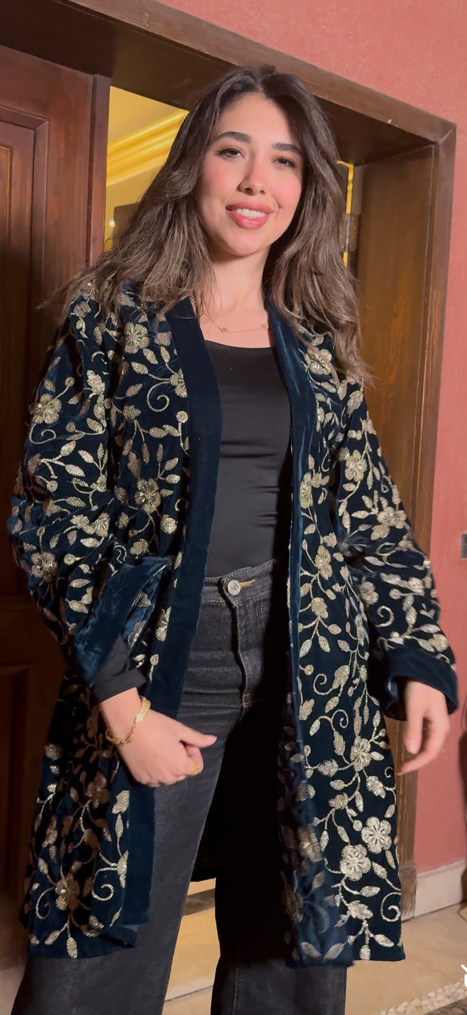 Farha cardigen in teal