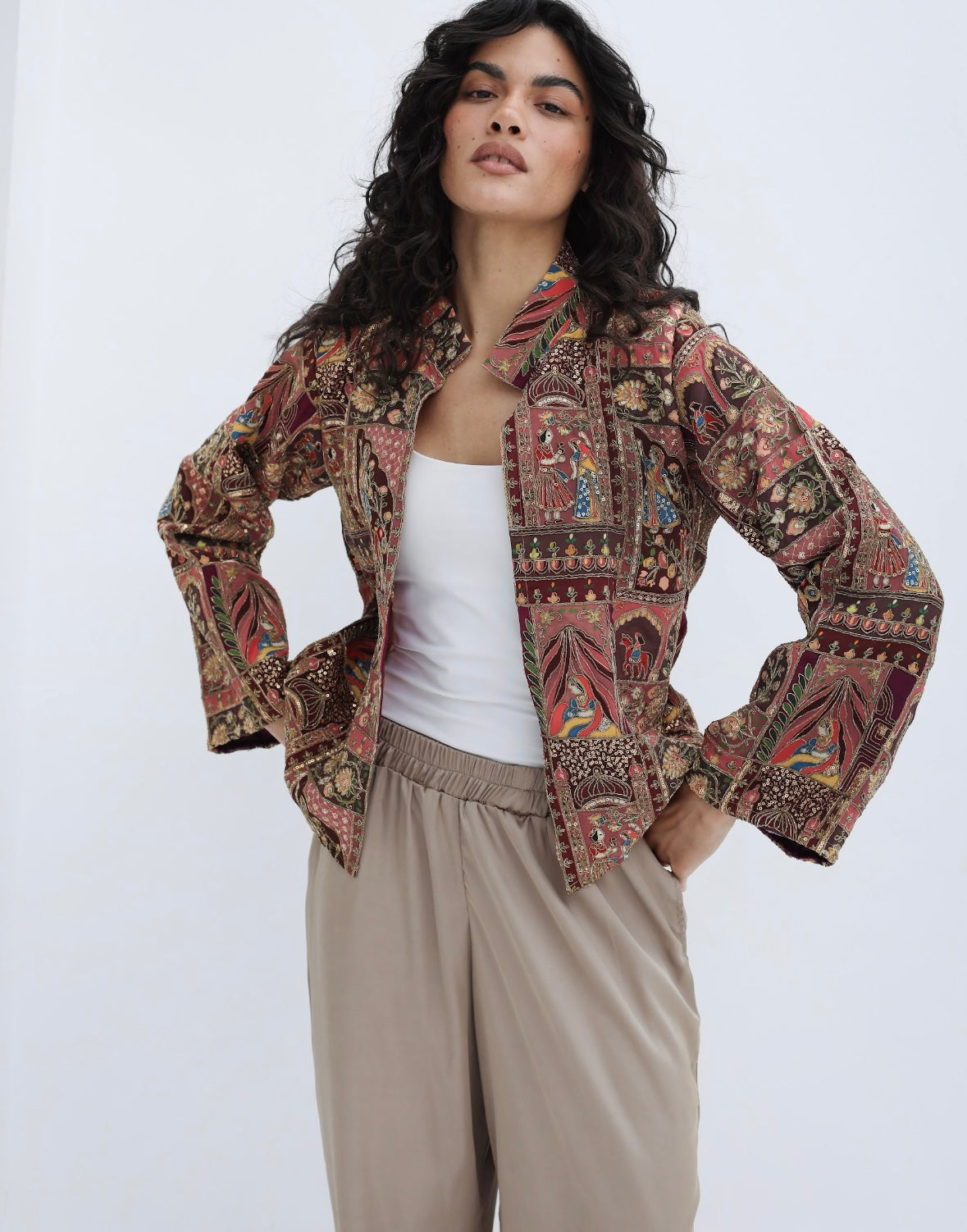 Mehraja jacket in brick