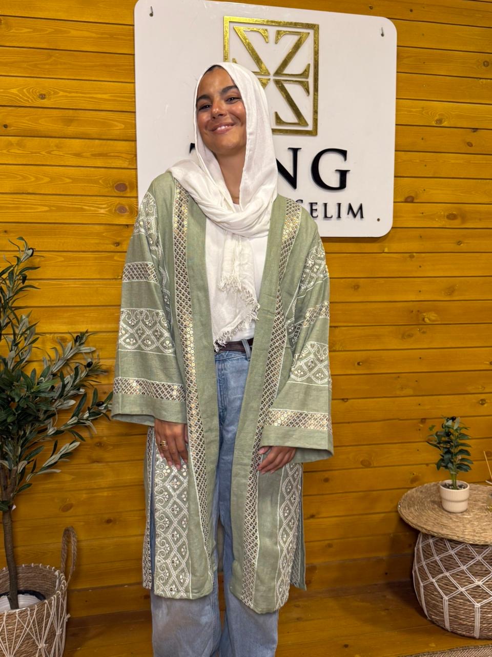 Indi olive cardigan