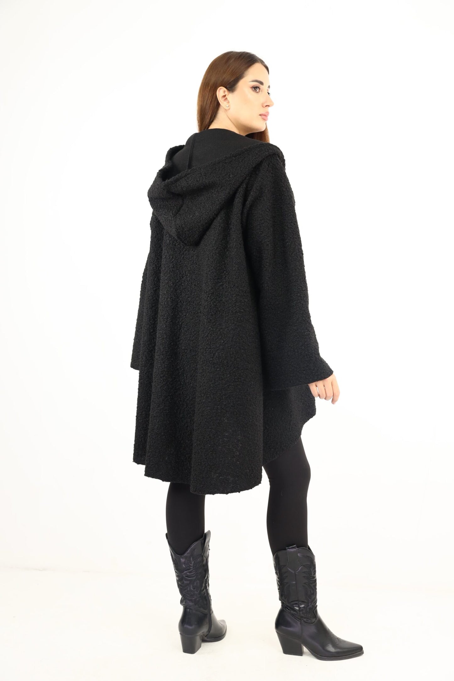 Teddy cape in black