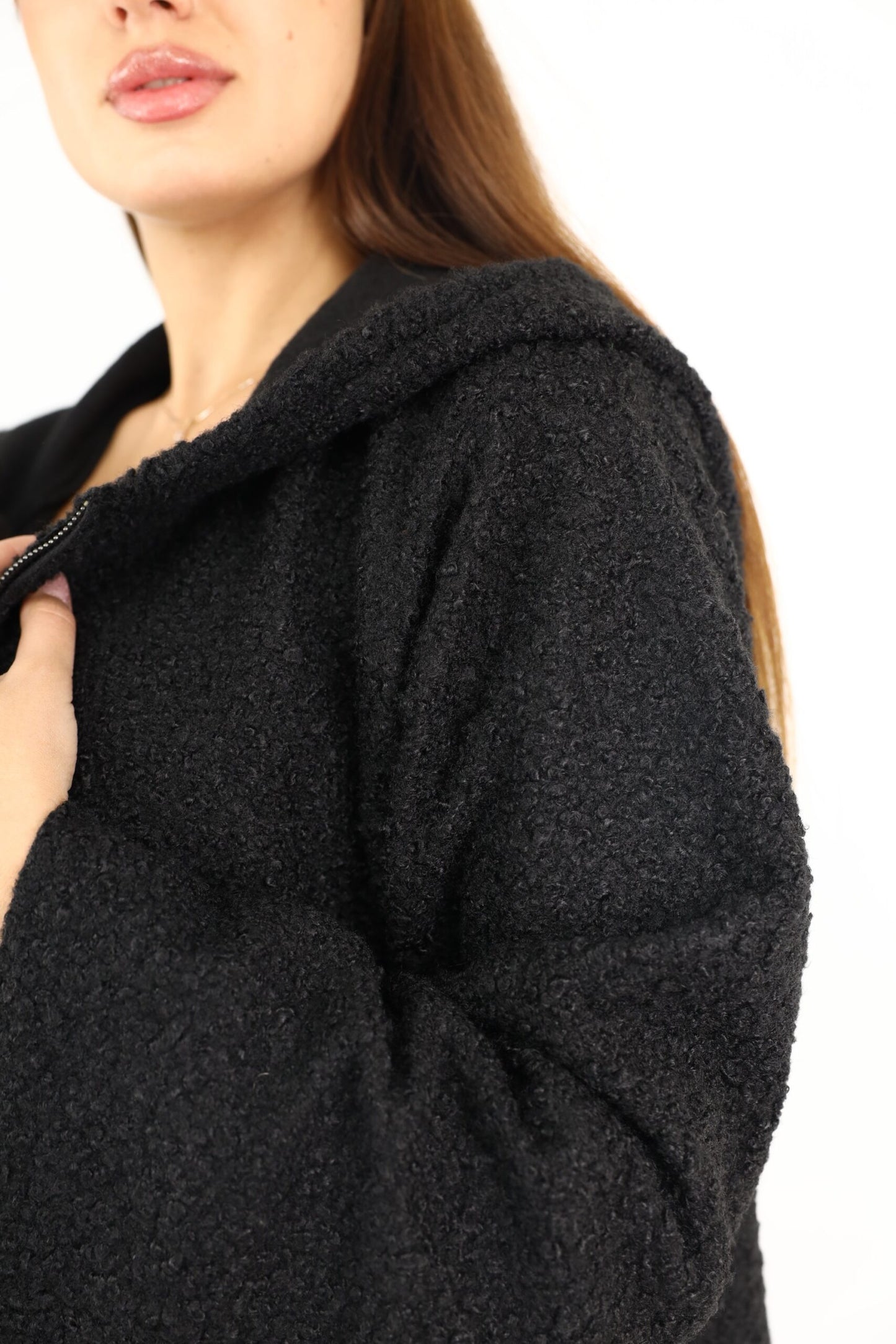 Teddy cape in black