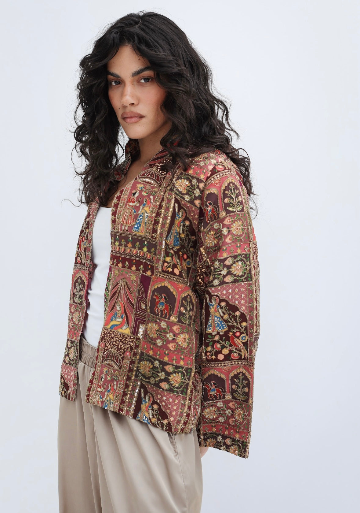 Mehraja jacket in brick
