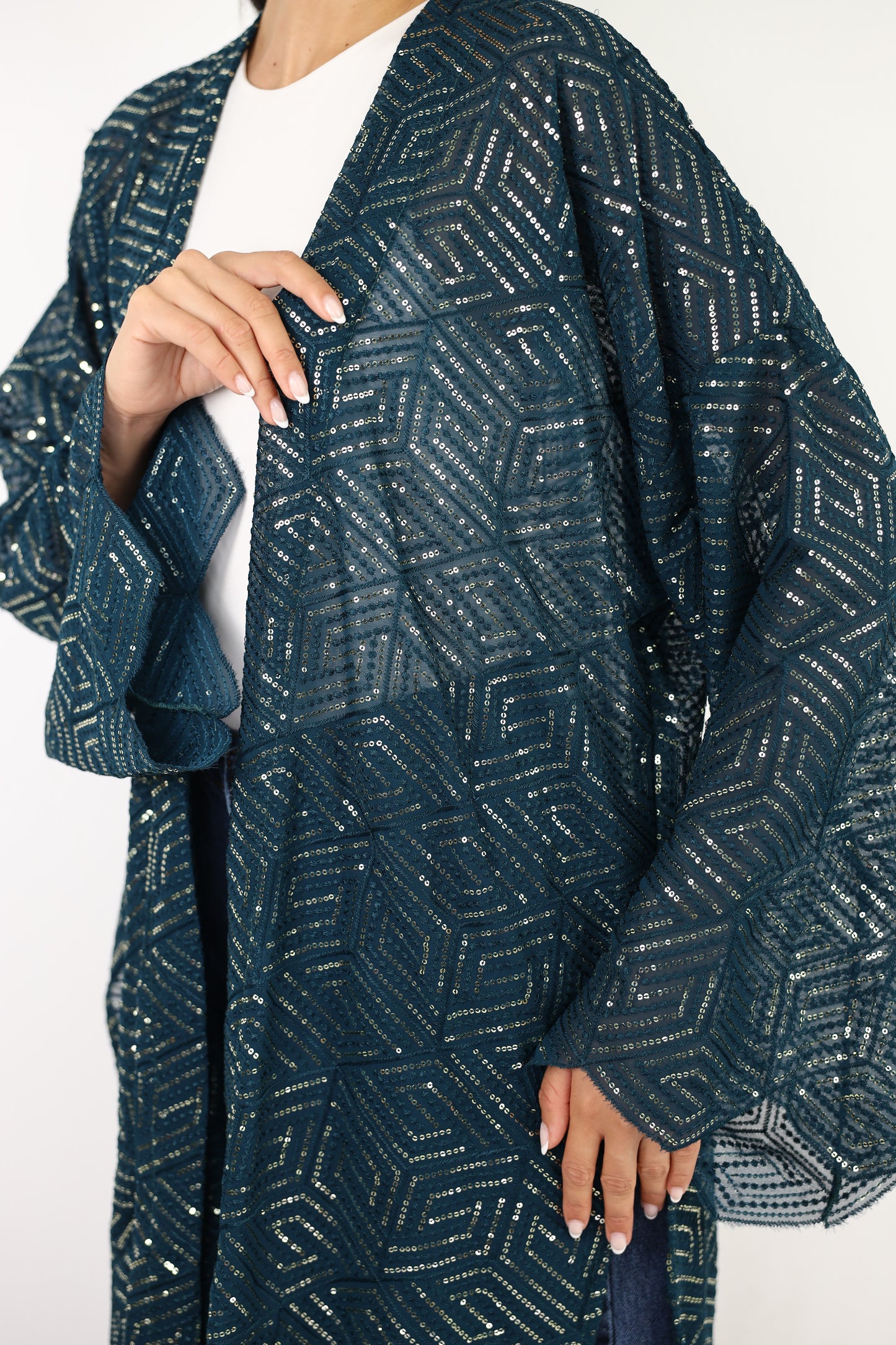 Full moon cardigen in petrol blue