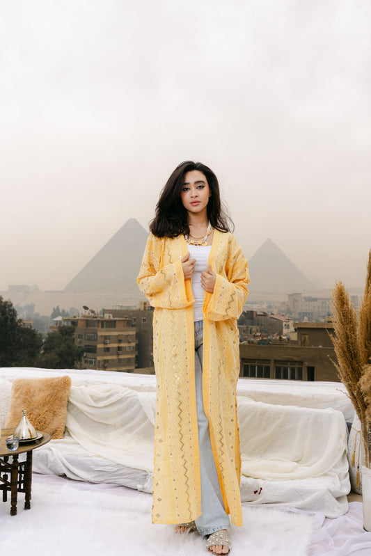 Jamila kaftan in yellow