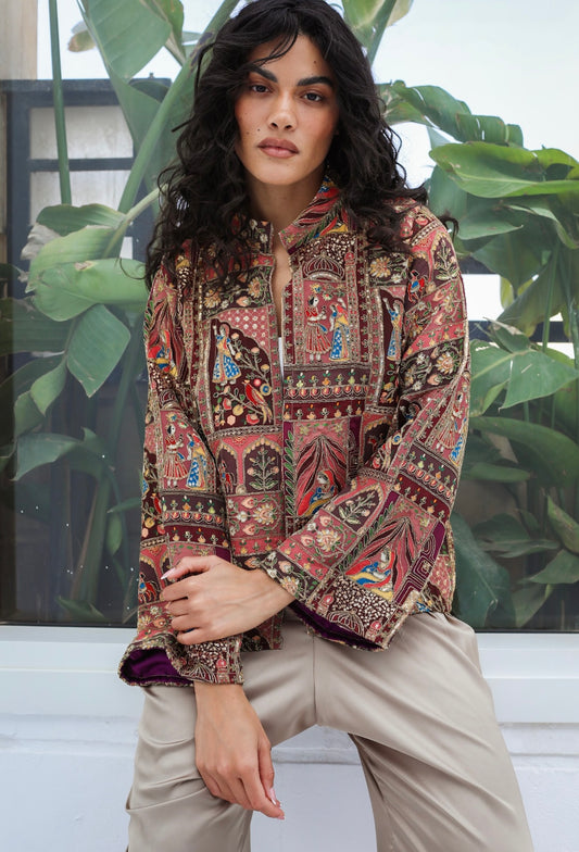 Mehraja jacket in brick