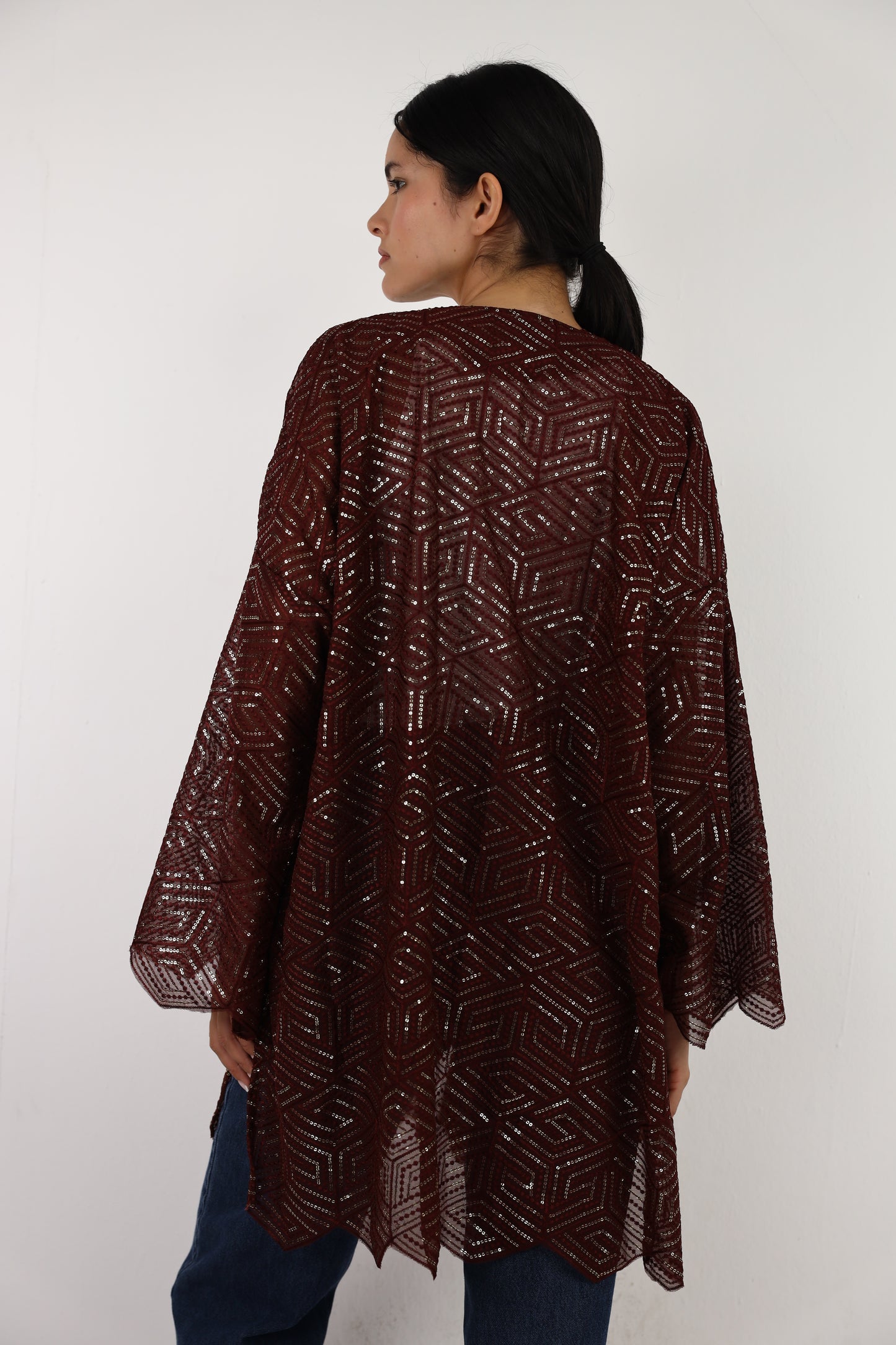 Full moon cardigen in burgandy