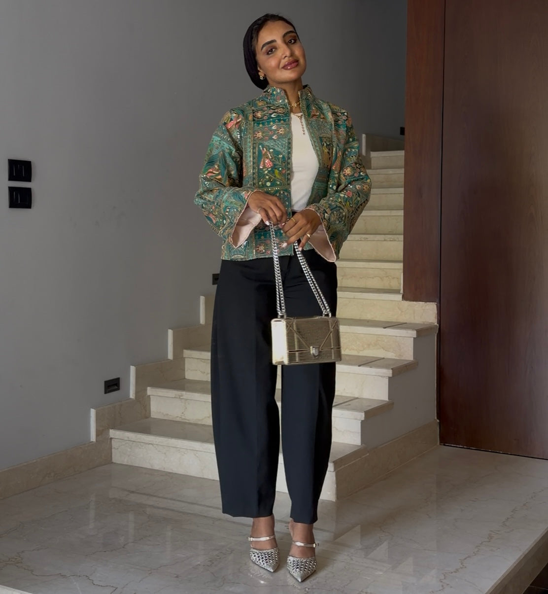 Mehraja jacket in turquoise