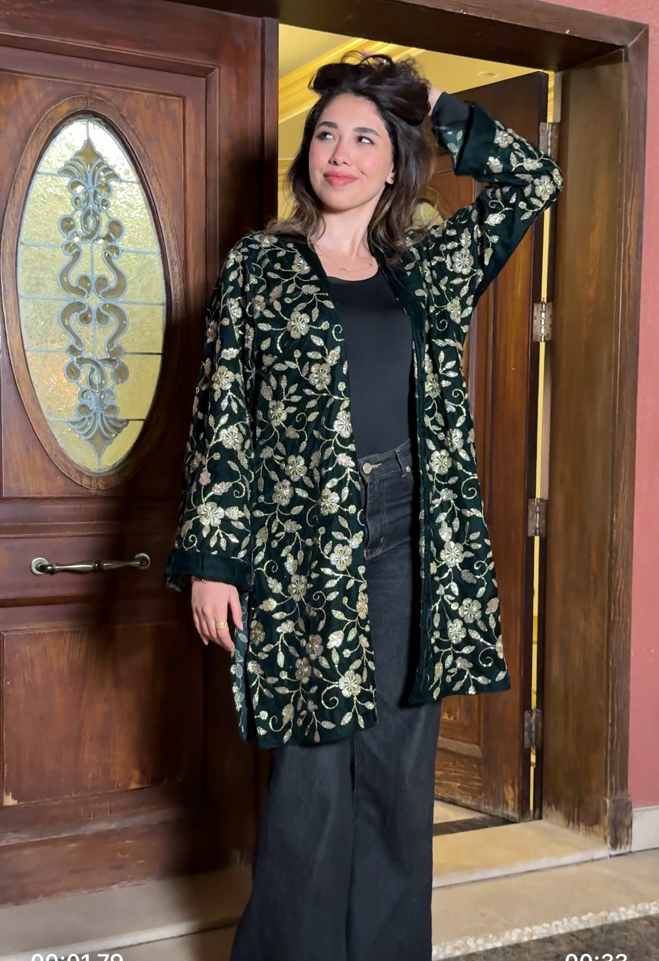 Farha cardigen in green