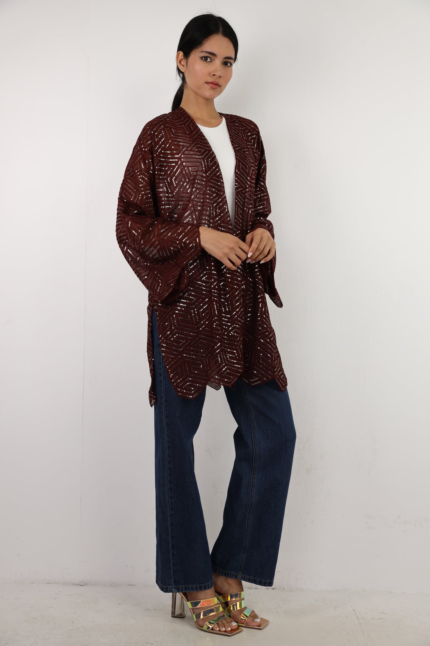 Full moon cardigen in burgandy