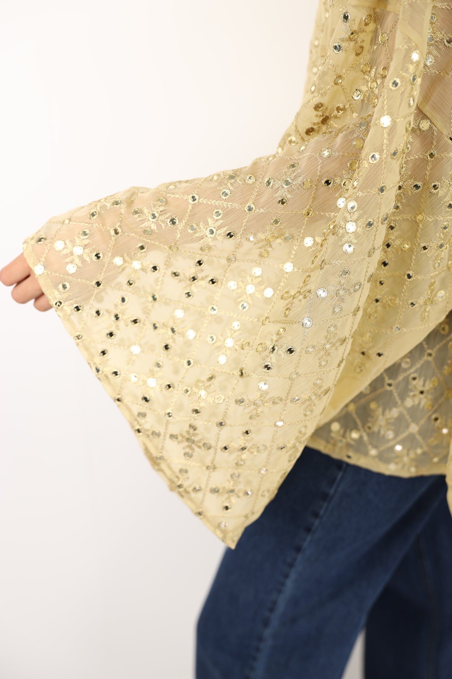 Fantasy  mirror top in beige