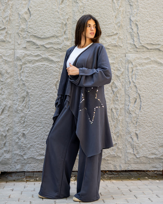 Star allure cardigen in grey