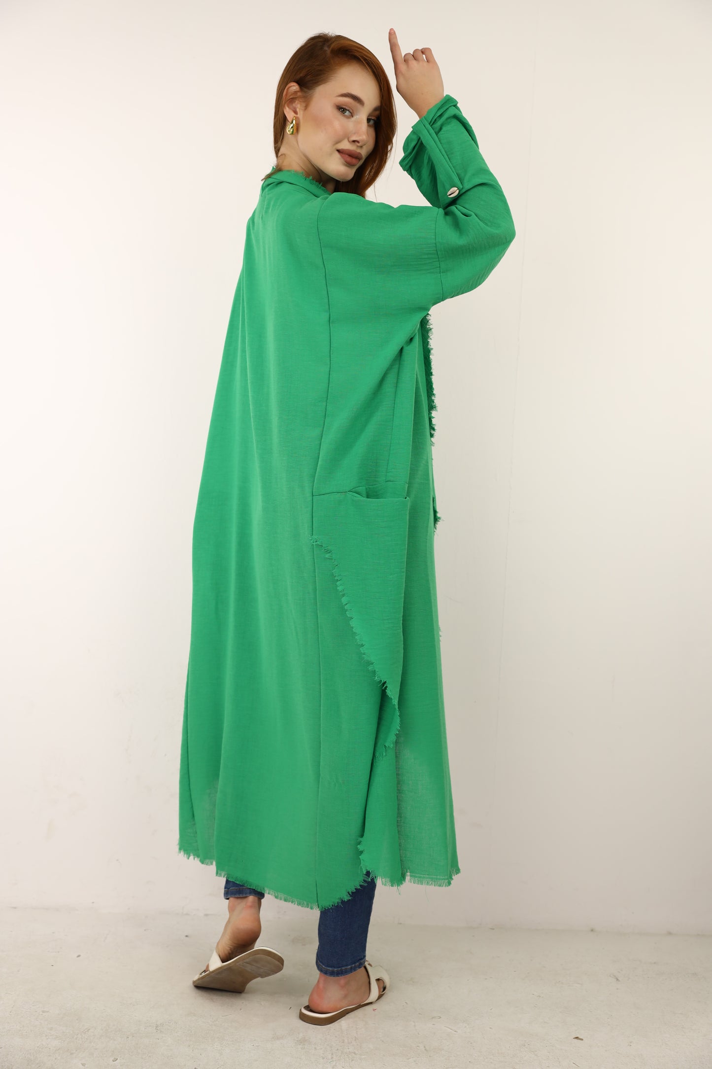 Jalila cardigan in green
