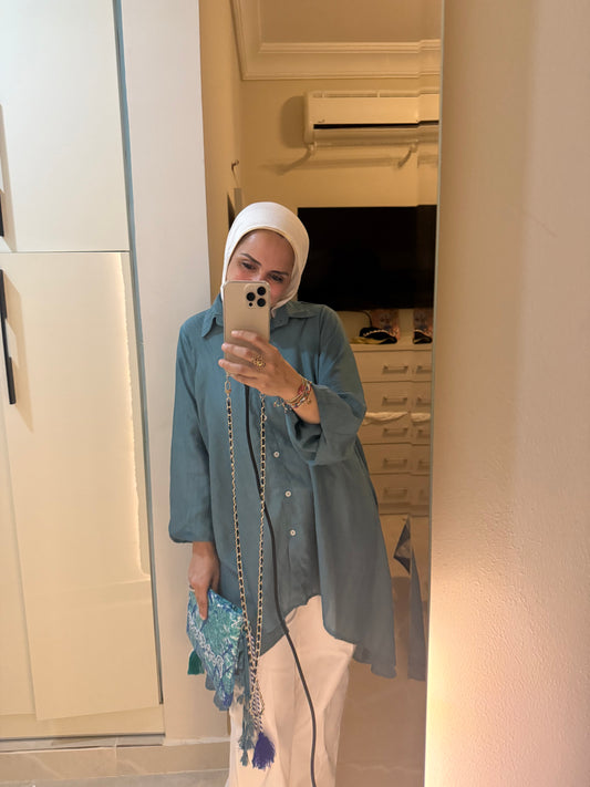 Celine shirt in teel