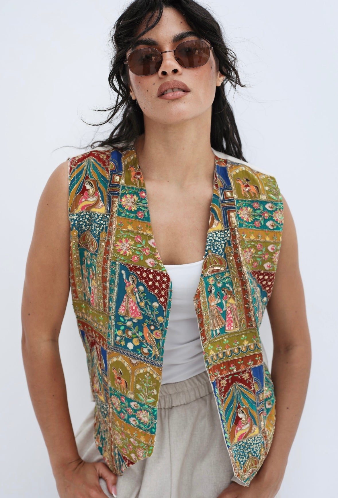 Boho Vest in Green