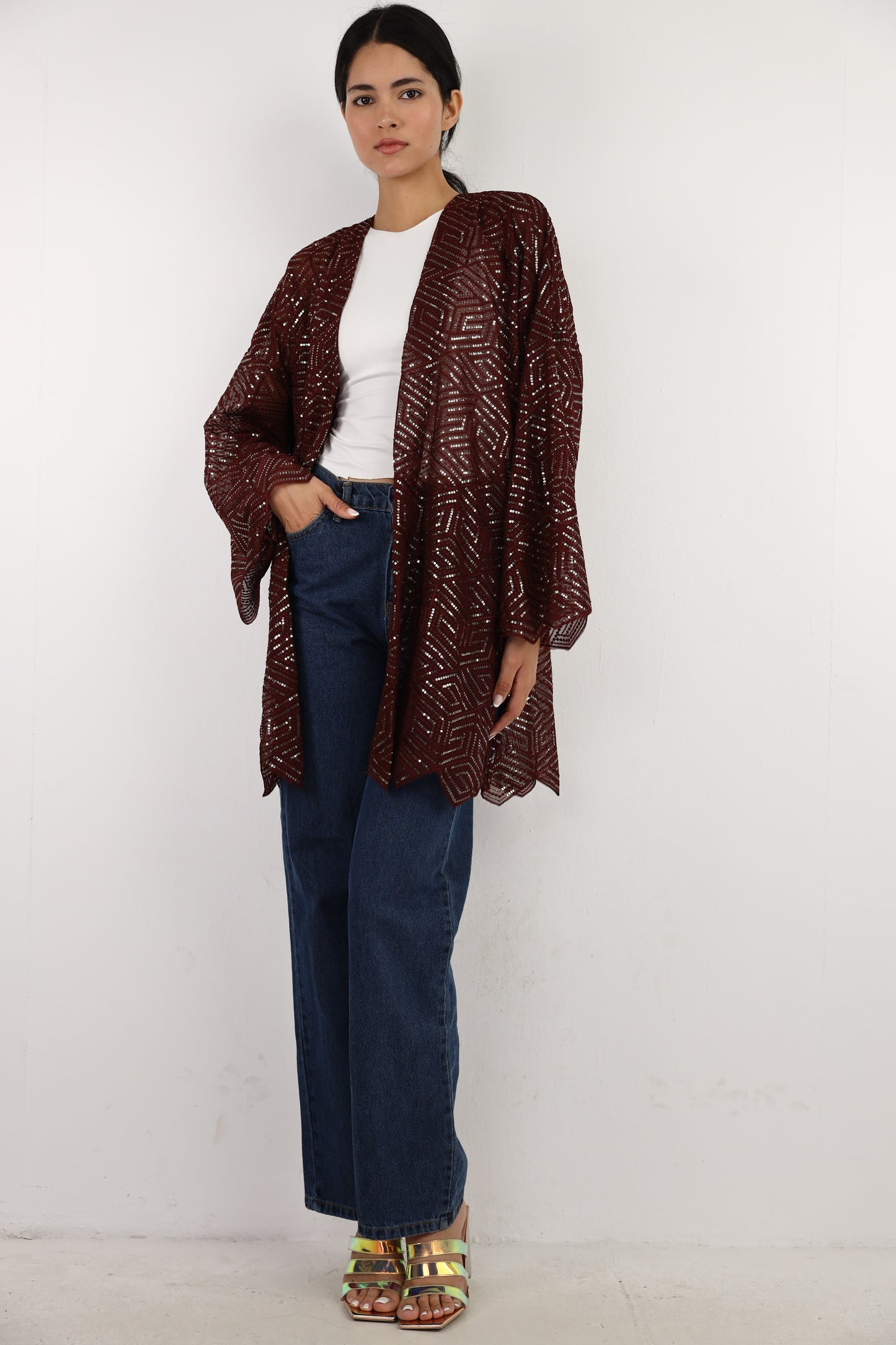 Full moon cardigen in burgandy