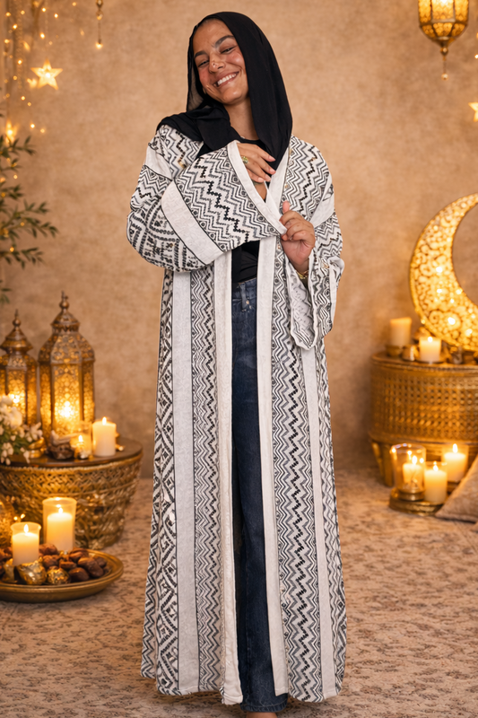 Jamila long white cardigan