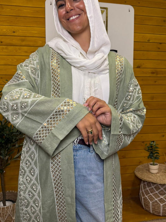 Indi olive cardigan