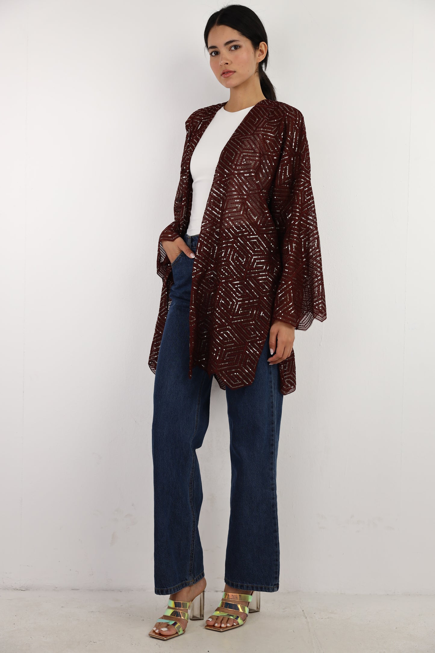 Full moon cardigen in burgandy