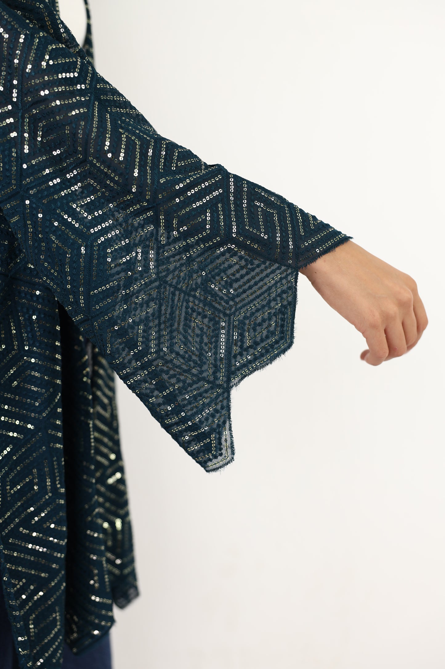 Full moon cardigen in petrol blue