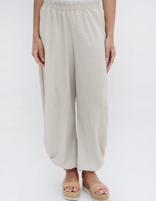 Ballon Beige Linen Pants