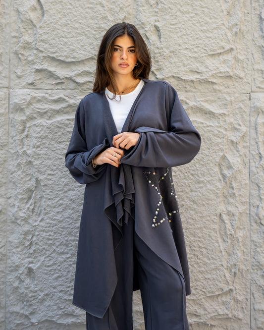 Star allure cardigen in grey