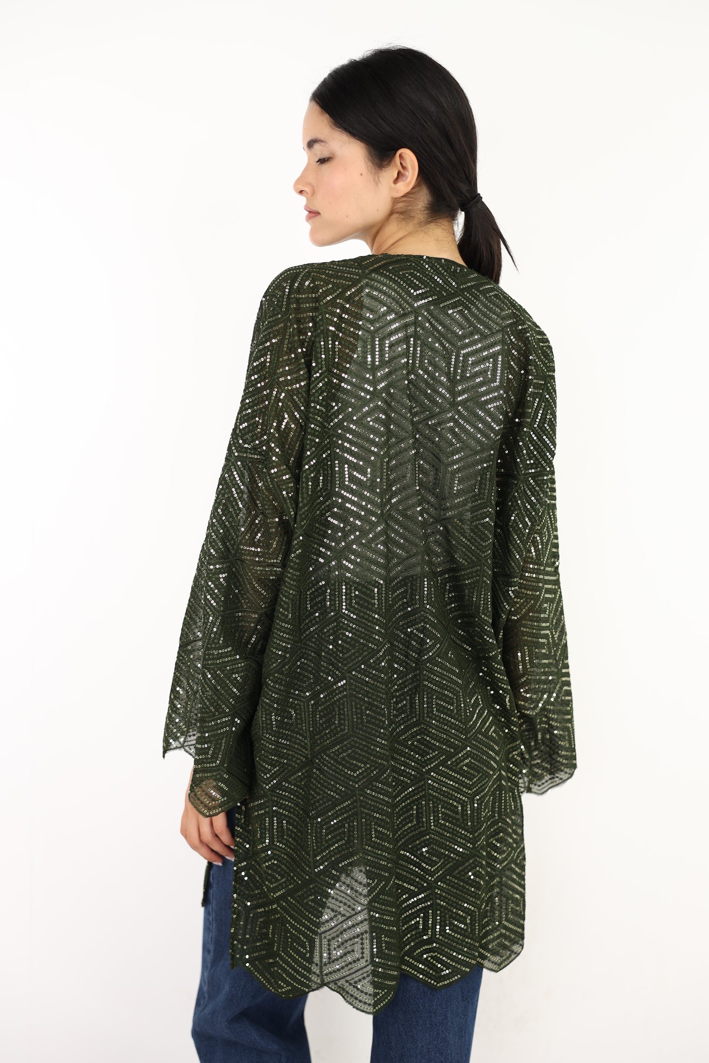 Full moon cardigen in olive