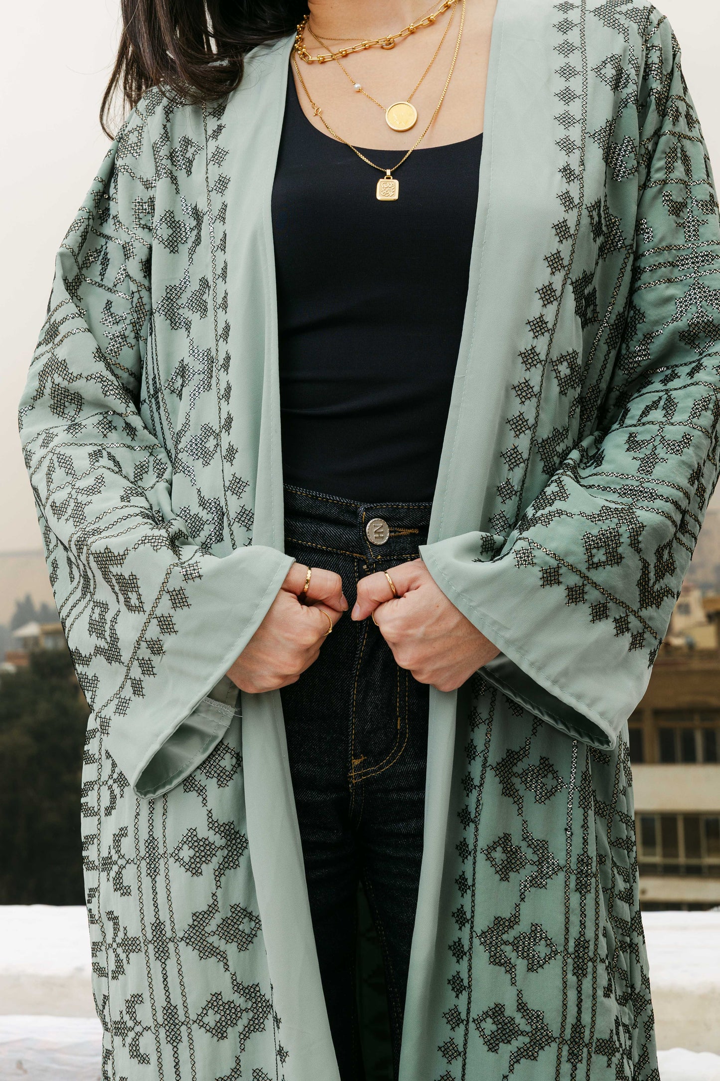 Qamar in mint green