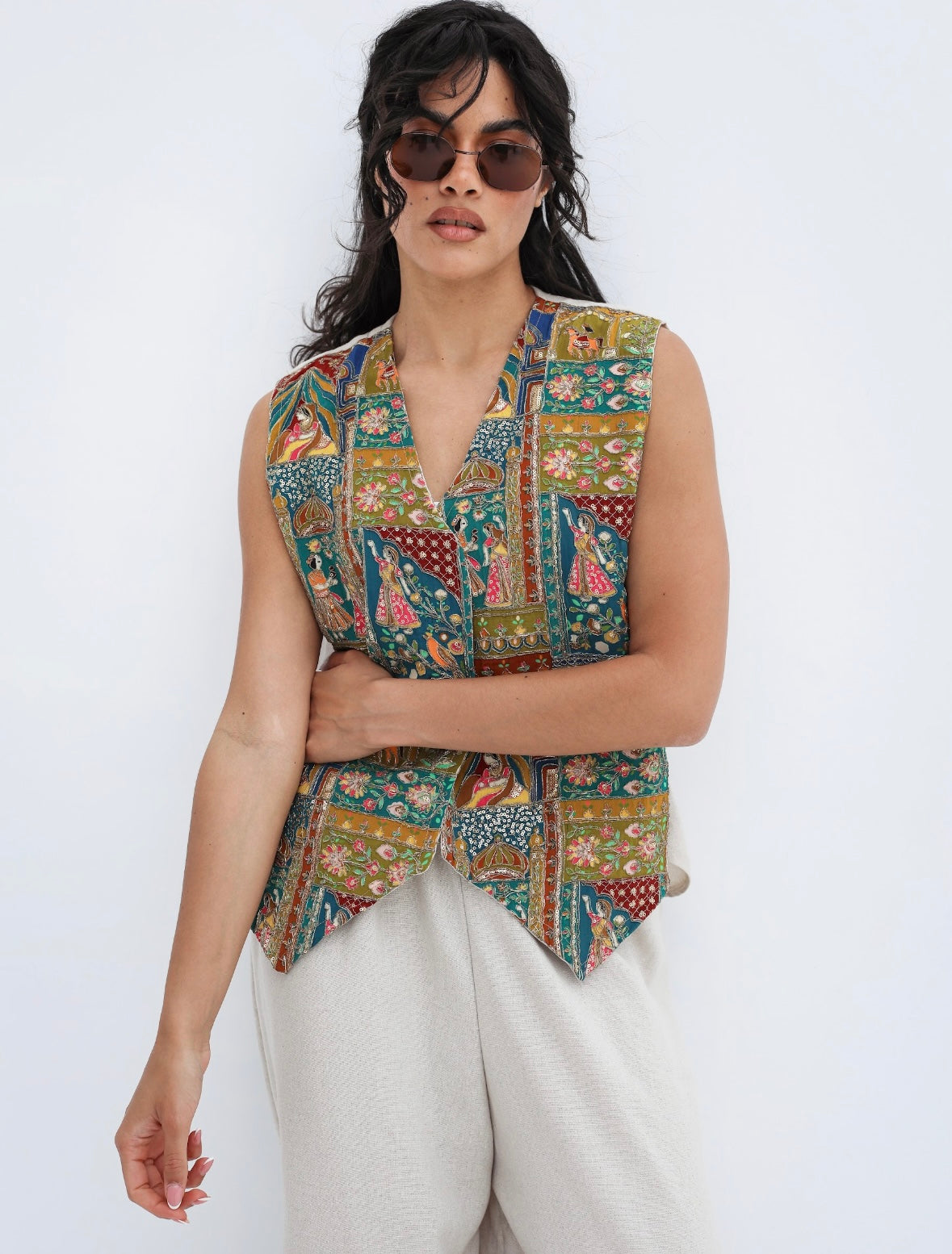 Boho Vest in Green