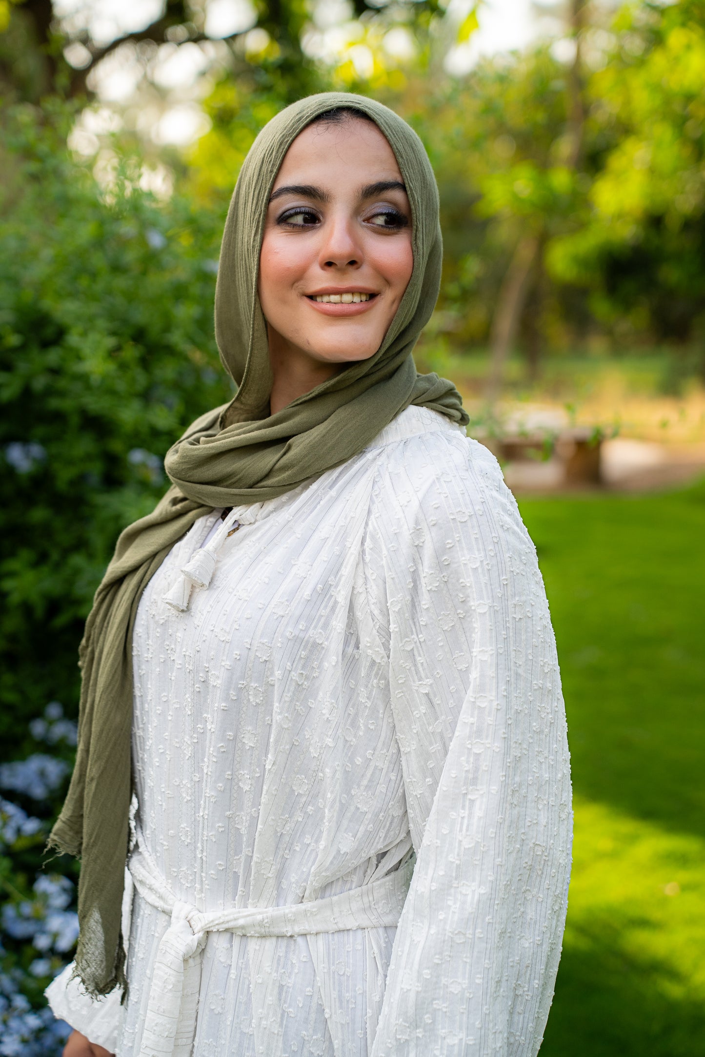 Summer day dress in white