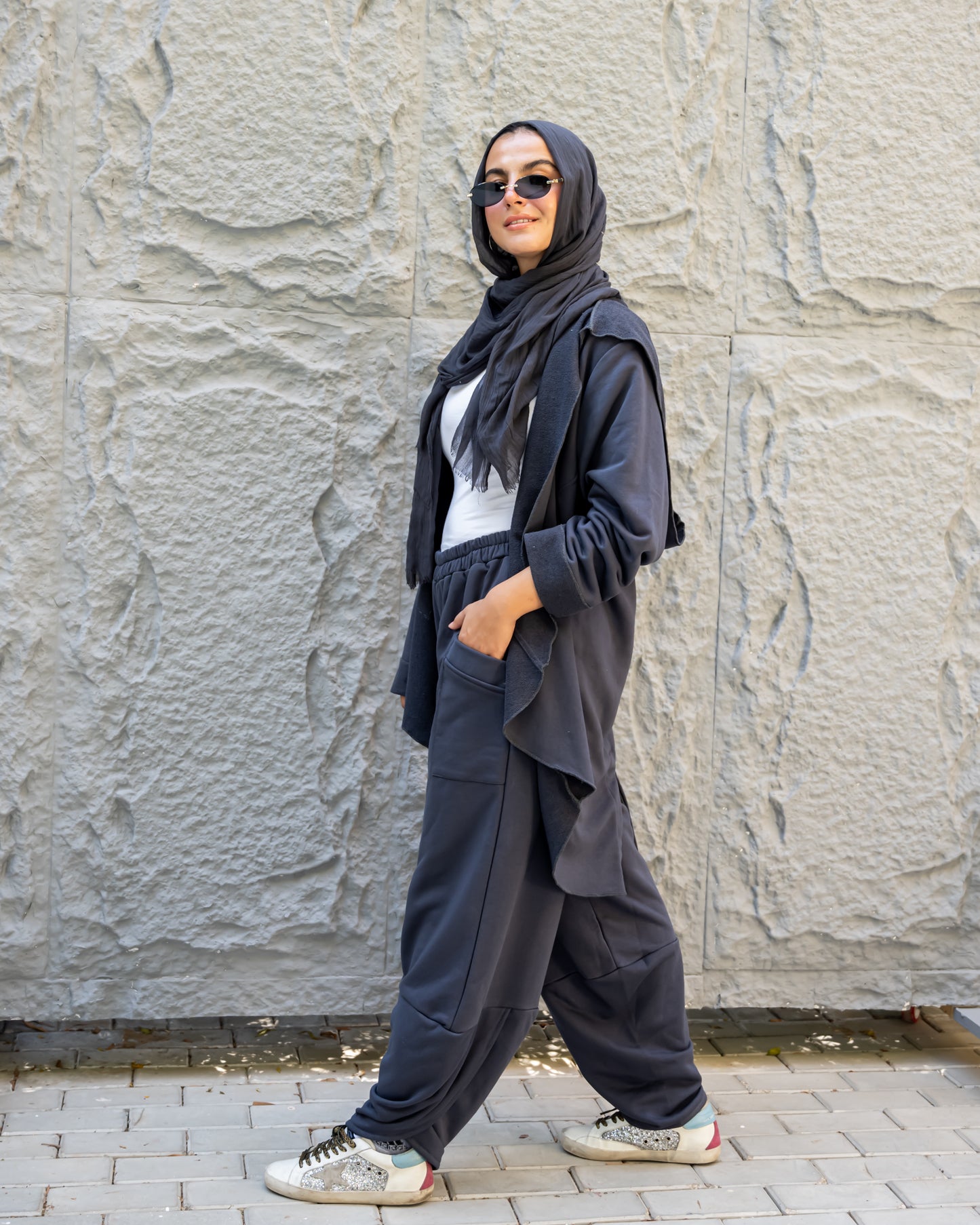 Star allure jacket in grey