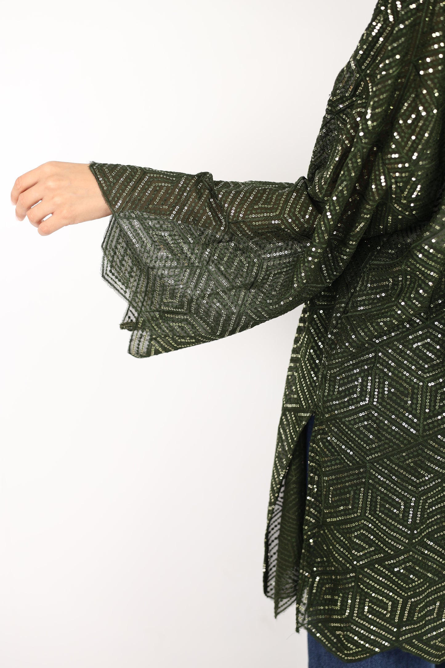 Full moon cardigen in olive