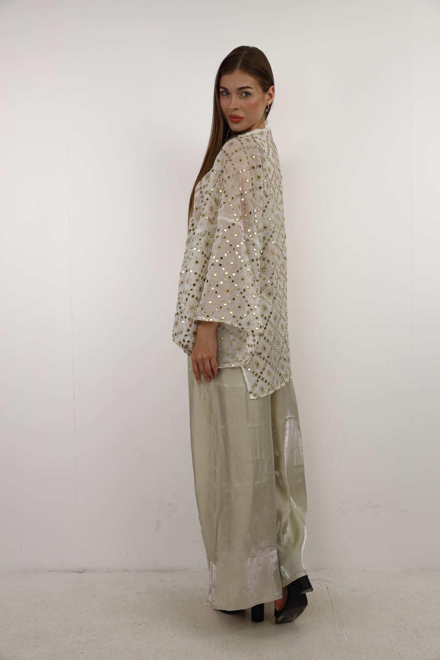 Fantasy mirror top in offwhite