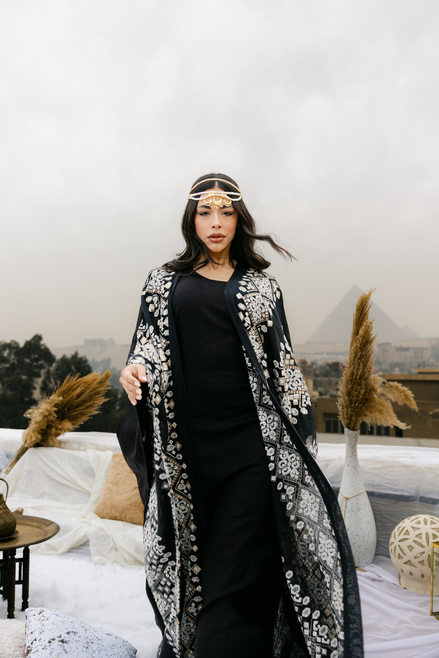 Black linen bazic dress