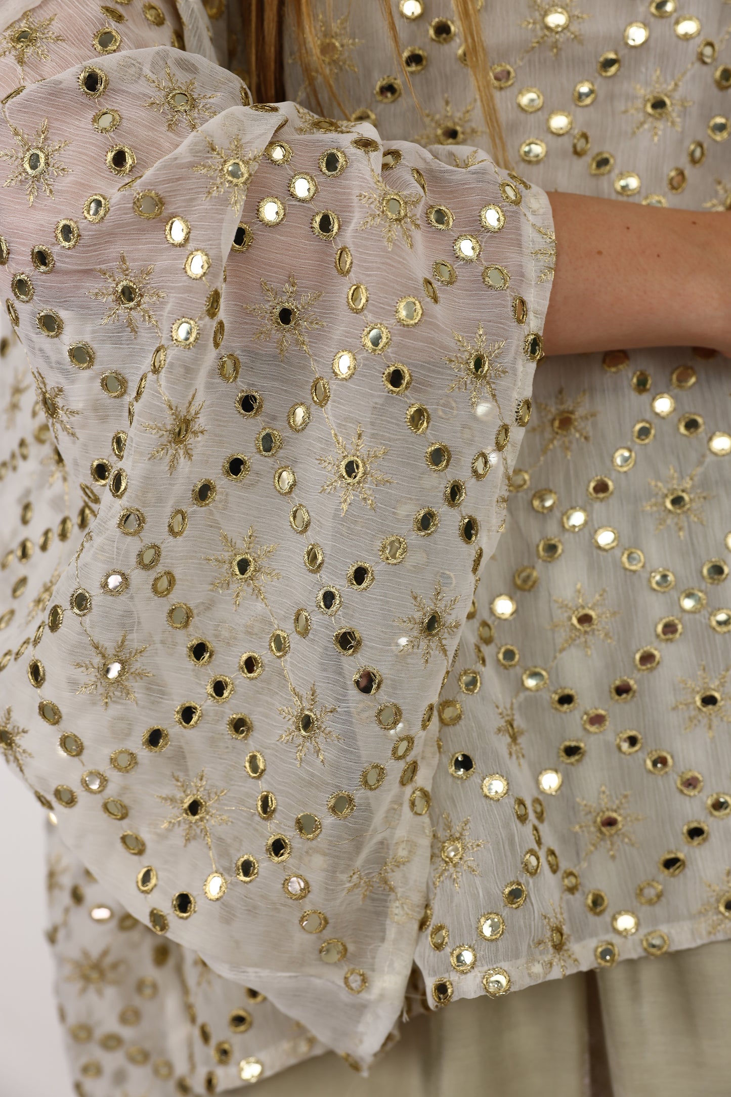 Fantasy mirror top in offwhite