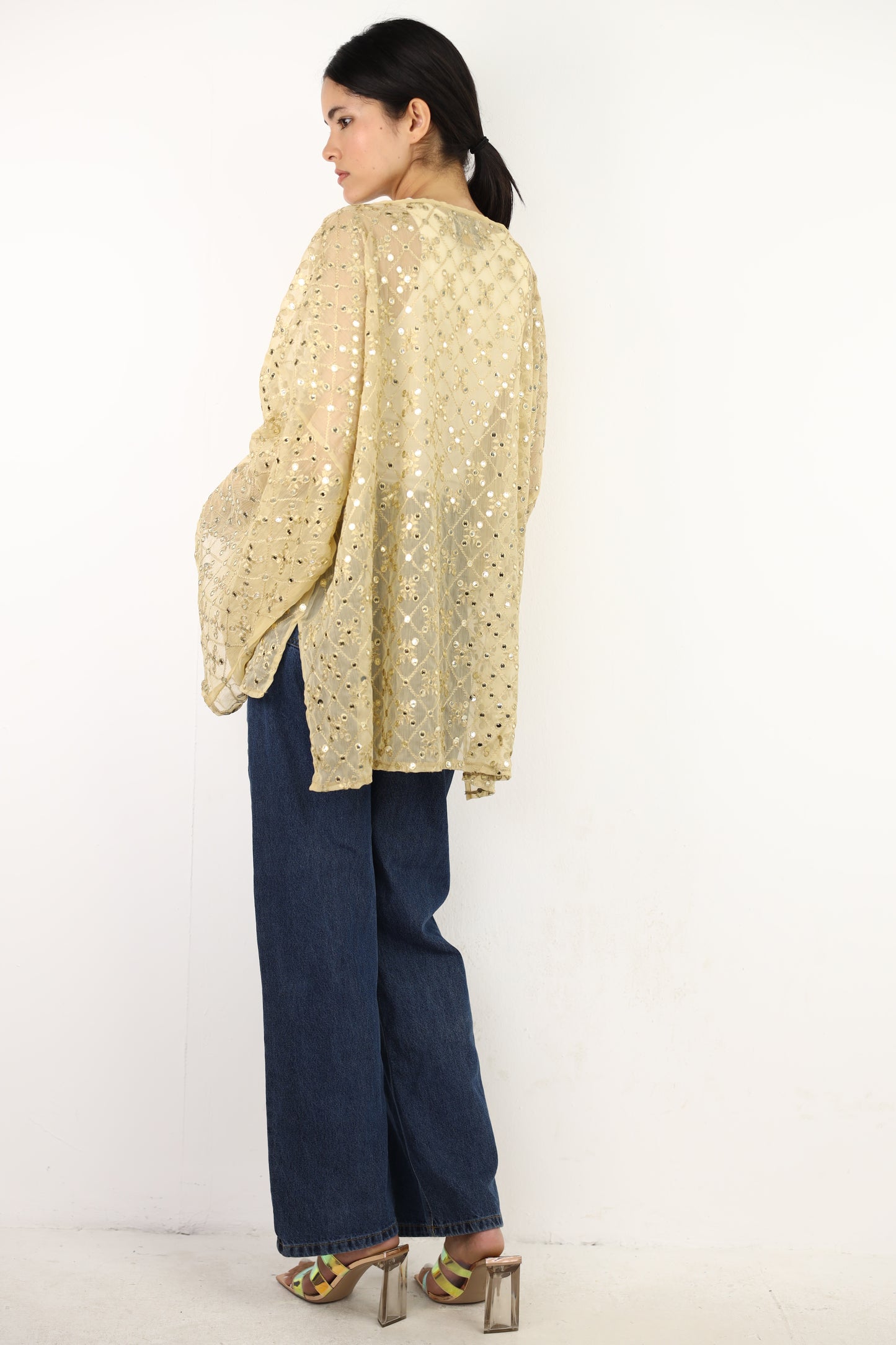 Fantasy  mirror top in beige